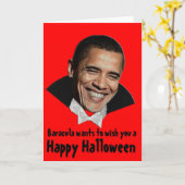 ハロウィンあなた自身のカードを作成して下さい: Baracula カード (黄色い花)