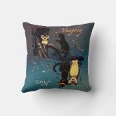 ハロウィンいけなまたはニース枕 – ネコとフクロウ クッション (裏面)