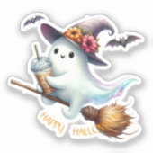 ハロウィンおばけおめでとう シール (正面)