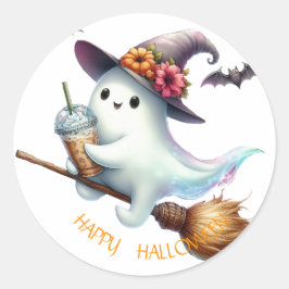 ハロウィンおばけおめでとう ラウンドシール