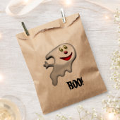ハロウィンおばけお菓子袋 フェイバーバッグ (クリップ留めされた状態)