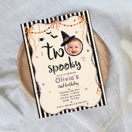ハロウィンおばけかわいい2歳の誕生日 招待状