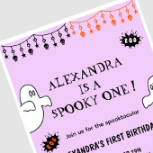 ハロウィンおばけだらけの1歳の誕生日 招待状