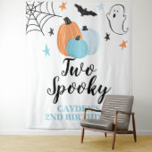 ハロウィンおばけのかぼちゃで2歳の誕生日をお祝い タペストリー (インサイチュ)