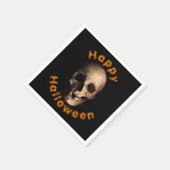ハロウィンおばけのドクロ スタンダードカクテルナプキン (角)