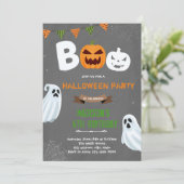ハロウィンおばけの誕生日招待状 招待状 (スタンド正面)