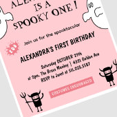 ハロウィンおばけの1歳 誕生日おめでとう 招待状