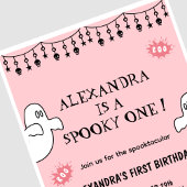 ハロウィンおばけの1歳 誕生日おめでとう 招待状
