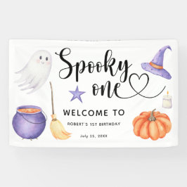 ハロウィンおばけの1歳 誕生日おめでとう 横断幕