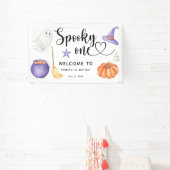 ハロウィンおばけの1歳 誕生日おめでとう 横断幕 (インサイチュ)