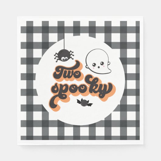ハロウィンおばけの2歳の誕生日 スタンダードランチョンナプキン (正面)