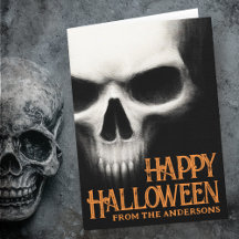 ハロウィンおばけドクロ 黒 オレンジ