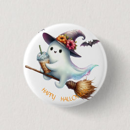 ハロウィンおばけハッピー 缶バッジ