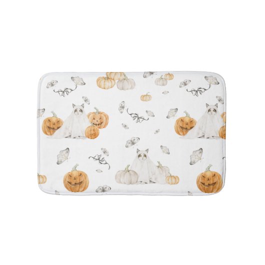 ハロウィンおばけ猫バスマット バスマット (正面)