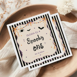ハロウィンおばけ1歳の誕生日 スタンダードカクテルナプキン