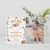 ハロウィンおばけ かわいい 5歳誕生日パーティー 招待状 (スタンド正面)