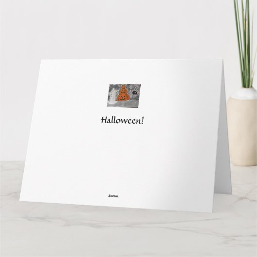 ハロウィンおめでとうのグリーティングカード カード (裏面)