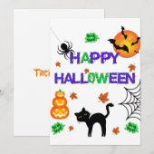 ハロウィンおめでとう招待状 招待状 (正面/裏面)