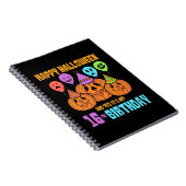 ハロウィンおめでとう16歳の誕生日 ノートブック (右側)