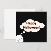 「ハロウィンおめでとう!」のグリーティングカード シーズンカード (正面/裏面)