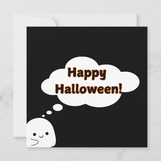 「ハロウィンおめでとう!」のグリーティングカード シーズンカード (正面)
