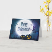 ハロウィンおめでとう カード (黄色い花)