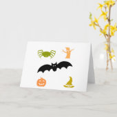 ハロウィンおめでとう カード (黄色い花)