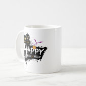 ハロウィンおめでとう コーヒーマグカップ (正面左)
