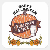 ハロウィンおめでとう スクエアシール (正面)