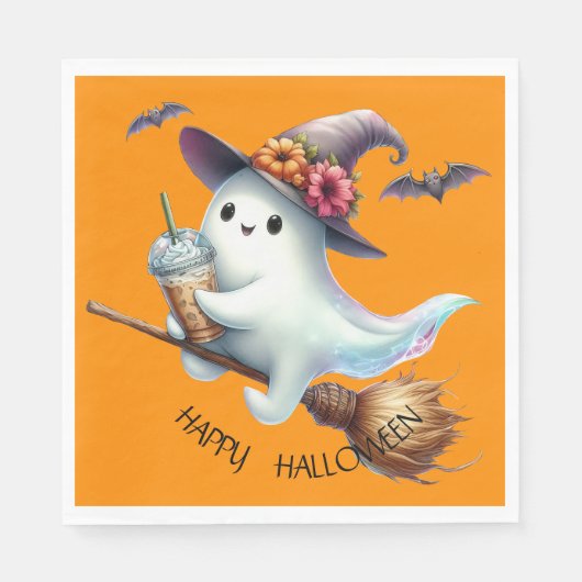 ハロウィンおめでとう スタンダードランチョンナプキン (正面)