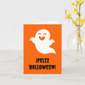ハロウィンおめでとう(スペイン語のハロウィン) カード (黄色い花)