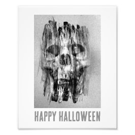 ハロウィンおめでとう。ディストressedドクロ フォトプリント