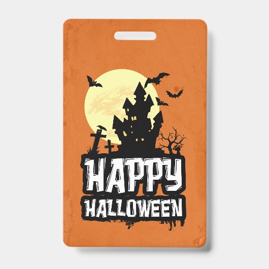 ハロウィンおめでとう バッジ (正面)