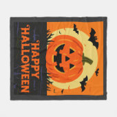 ハロウィンおめでとう フリースブランケット (正面(横))