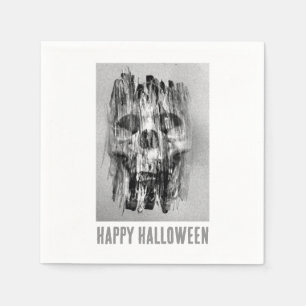 ハロウィンおめでとう。ボロボロのドクロ スタンダードカクテルナプキン