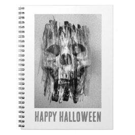 ハロウィンおめでとう。ボロボロのドクロ ノートブック