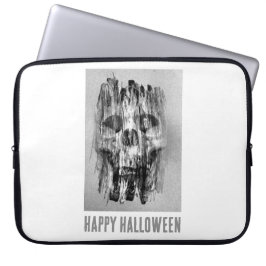 ハロウィンおめでとう。ボロボロのドクロ ラップトップスリーブ