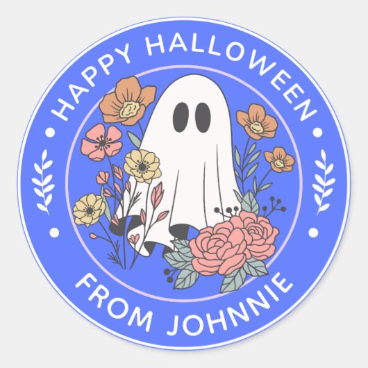 ハロウィンおめでとう ラウンドシール (正面)