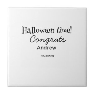 ハロウィンおめでとう 名前+日付+年+卒業 タイル