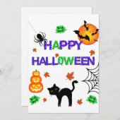 ハロウィンおめでとう 招待状 (正面/裏面)