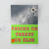 ハロウィンおもしろいなカードのトリック及び御馳走恐竜 カード (内部)