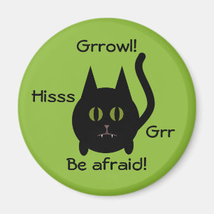 ハロウィンおもしろいな怒っている猫 マグネット
