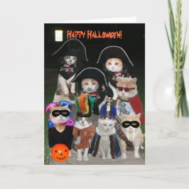 ハロウィンおもしろいに遊ぶ猫 カード