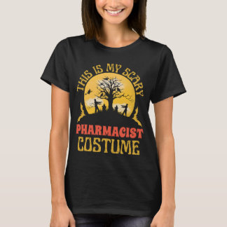 ハロウィンおもしろいのための恐ろしい薬剤師の衣装と Tシャツ
