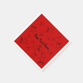 ハロウィンおもしろいのための黒い幽霊叫ぶブー スタンダードカクテルナプキン (角)