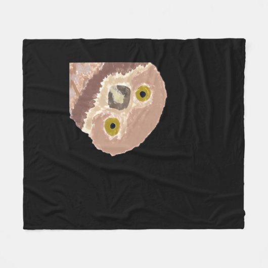 ハロウィンおもしろいのペエカボデザイン フリースブランケット (正面(横))