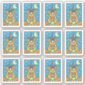 ハロウィンおもしろいの魔女の衣装のカボチャのプードル シール (正面)