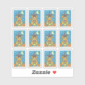 ハロウィンおもしろいの魔女の衣装のカボチャのプードル シール (シート)