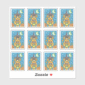 ハロウィンおもしろいの魔女の衣装のカボチャのプードル シール (シート)