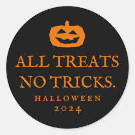 ハロウィンおもしろいは全てトリックの好意ステッカーを扱わない ラウンドシール
